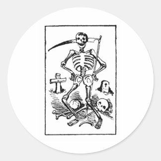 Santa Muerte, Mexican Grim Reaper c. early 1900s Classic Round Sticker