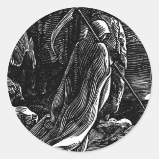 Santa Muerte (Mexican Grim Reaper) circa 1939 Classic Round Sticker