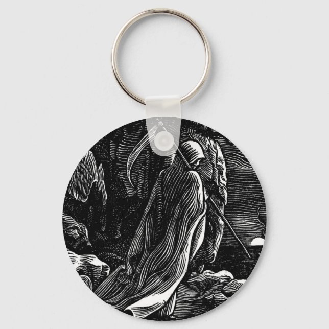 Santa Muerte (Mexican Grim Reaper) circa 1939 Key Ring (Front)