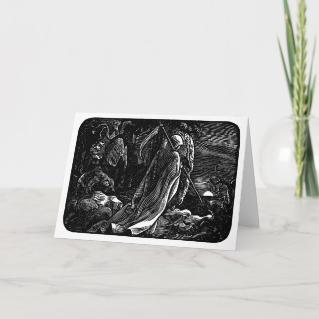 Santa Muerte (Mexican Grim Reaper) Holiday Card (Front)