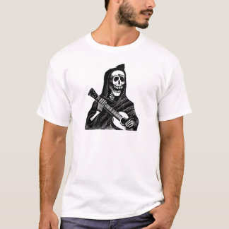 Santa Muerte (Mexican Grim Reaper) Playing Guitar T-Shirt