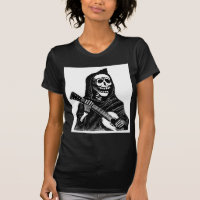 Santa Muerte (Mexican Grim Reaper) Playing Guitar