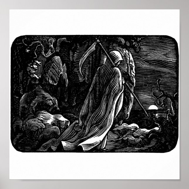 "Santa Muerte" (Mexican Grim Reaper) Poster (Front)