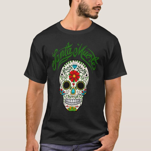 SANTA MUERTE MEXICAN SKELETON GOTHIC HALLOWEEN WOM T-Shirt (Front)
