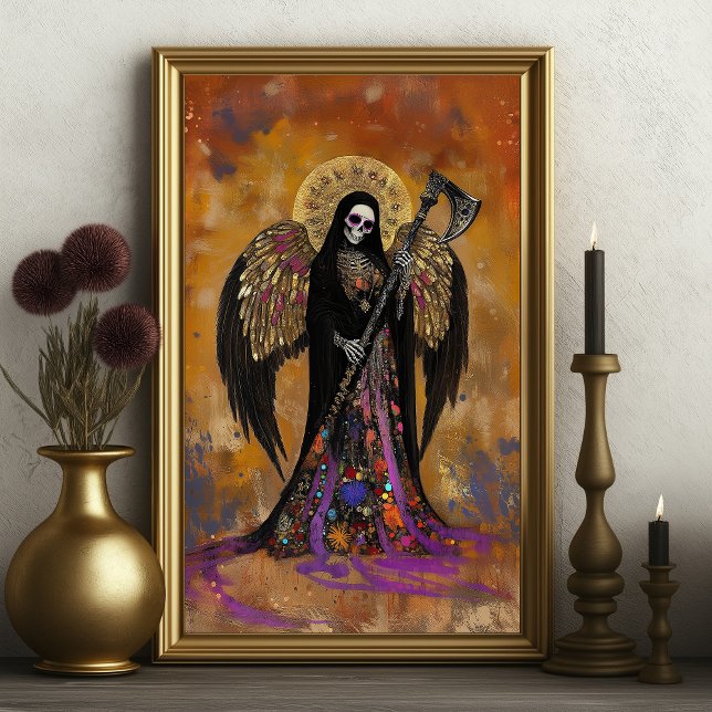 Santa Muerte Mystical Surreal Abstract Portrait Poster (Creator Uploaded)