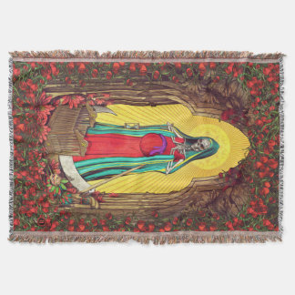 Santa Muerte Tarot - Holy Death Throw Blanket