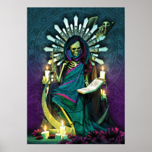 Santa Muerte Tarot - The High Priestess Poster
