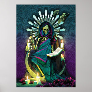 Santa Muerte Tarot - The High Priestess Poster