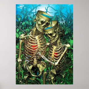 Santa Muerte Tarot - Two of Cups Poster