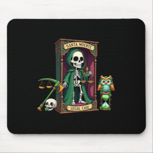 Santa Muerte With Green Cloak Help With Legal Mouse Mat