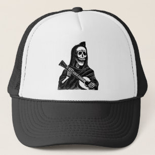 Santa Muerte with Guitar circa early 1900s Trucker Hat