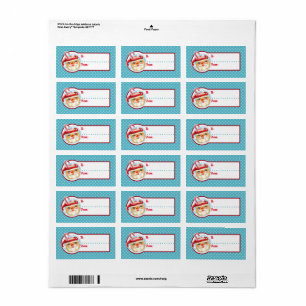 Santa Mug Christmas Gift Labels - To + From
