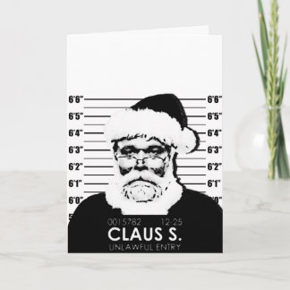 Santa Mugshot Card