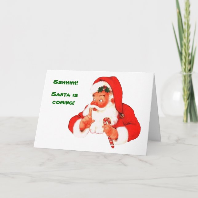 Santa Naughty or Nice Christmas Card (Front)
