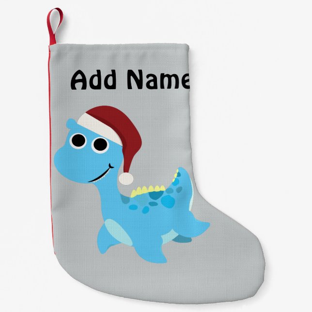 Santa Nessie Small Christmas Stocking (Front)