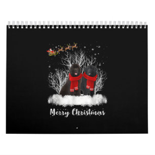 Santa Newfoundland Couple Merry Christmas Dog Gift Calendar
