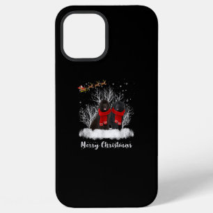 Santa Newfoundland Couple Merry Christmas Dog Gift iPhone 12 Pro Max Case