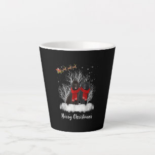 Santa Newfoundland Couple Merry Christmas Dog Gift Latte Mug