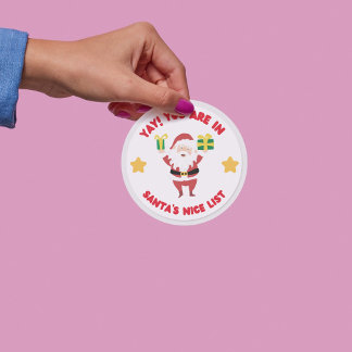Santa Nice List Christmas Sticker