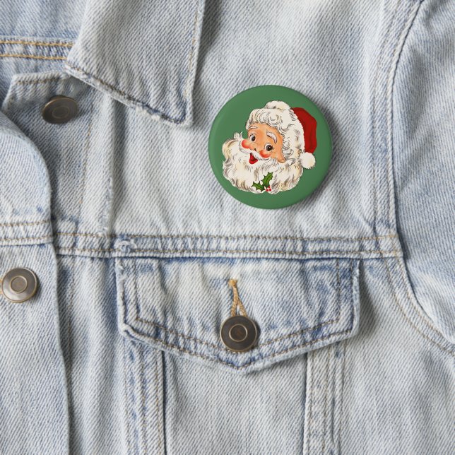 Santa No. 1 6 Cm Round Badge (In Situ)