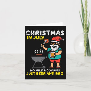 Santa No Milk Cookies Just Bbq Funny Christmas In Card