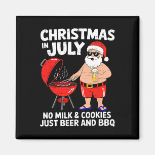 Santa No Milk Cookies Just Bbq Funny Christmas In Magnet
