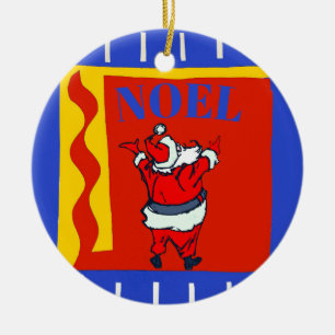 Santa Noel, add, edit text Ceramic Tree Decoration