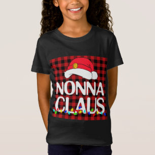 Santa Nonna Claus Family Christmas Pajama Buffalo  T-Shirt