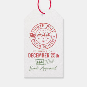 Santa North Pole Christmas Gift Tags