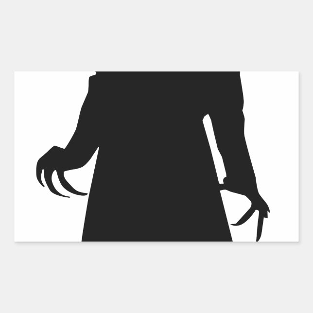 santa nosferatu rectangular sticker (Front)
