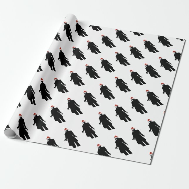 santa nosferatu wrapping paper (Unrolled)