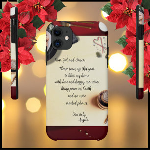 Santa Note Peace & Funny No Cracked Phones Request iPhone 11 Case