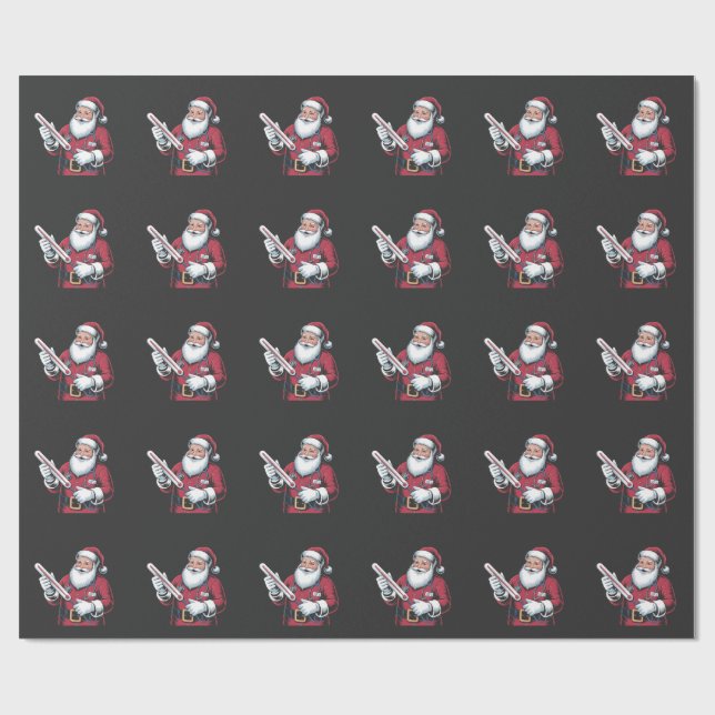 Santa Nurse Xmas Nursing Healthcare Worker   Wrapping Paper (Flat)