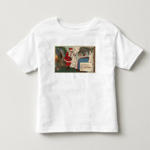 Santa Observing Sleeping Children Toddler T-Shirt