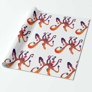 Santa Octopus Wrapping Paper
