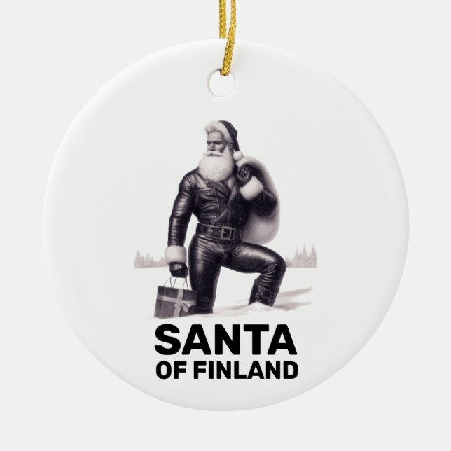 Santa of Finland - Gay / LGBT Christmas Ornament (Front)