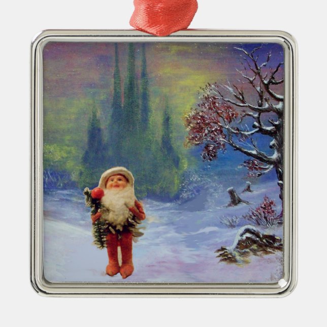 SANTA OF THE GNOMES METAL TREE DECORATION (Front)