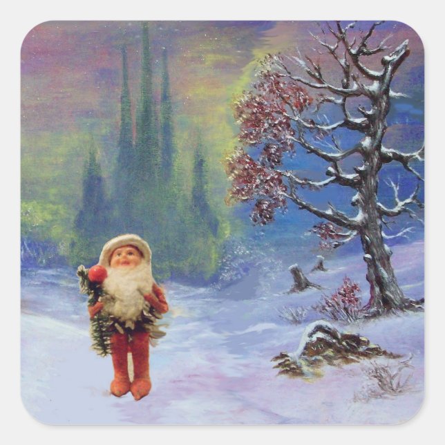 SANTA OF THE GNOMES SQUARE STICKER (Front)