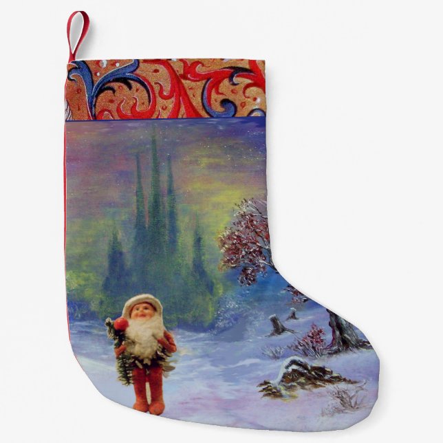 SANTA OF THE GNOMS SMALL CHRISTMAS STOCKING (Front)