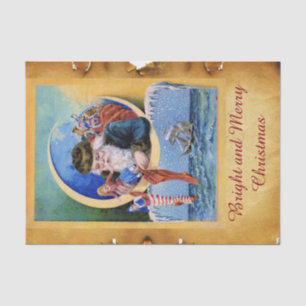 SANTA OF THE SAILORS,MOON,CHRISTMAS SOCKS AND TOYS TISSUE PAPER