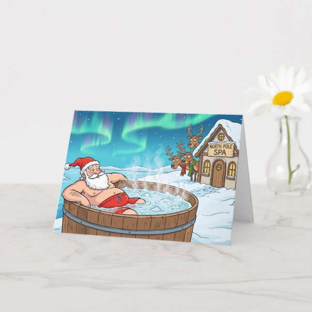 Santa Off Duty Card (Small Plant)