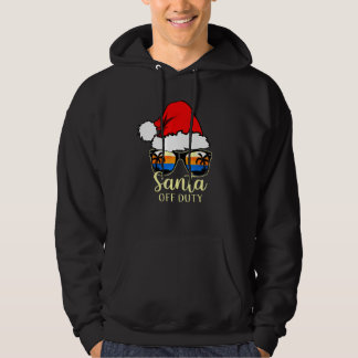 Santa Off Duty Vintage Sunglasses Beach Christmas  Hoodie