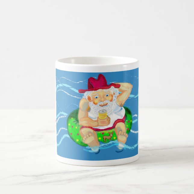Santa on holidays coffee mug (Center)