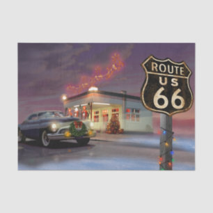 Santa on Route 66 Tissue Paper