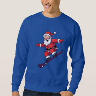 Santa on Skateboard Sweatshirt