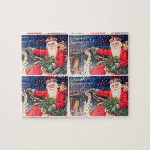 Santa on sleigh Thunder_Cove vintage Jigsaw Puzzle
