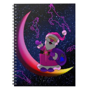 Santa on the Moon Notebook