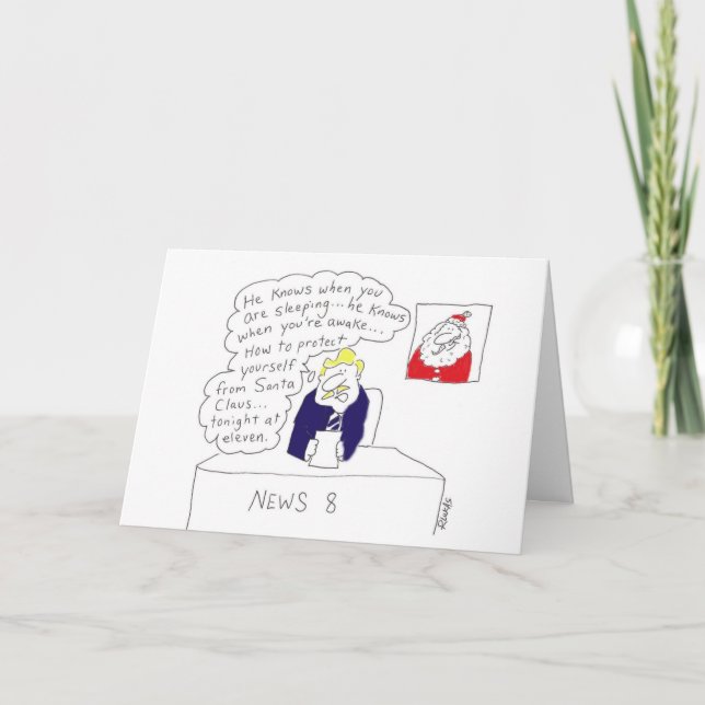 Santa on the News Card (Front)