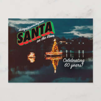 Santa on the River Postcard 1
