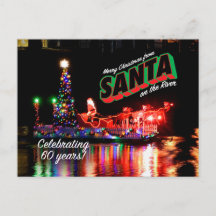 Santa on the River Postcard 2